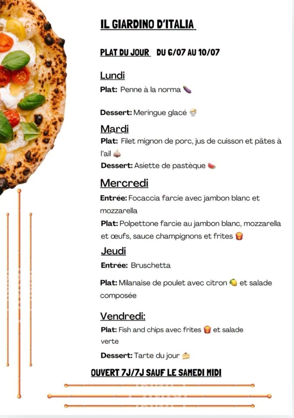 Plats du jour