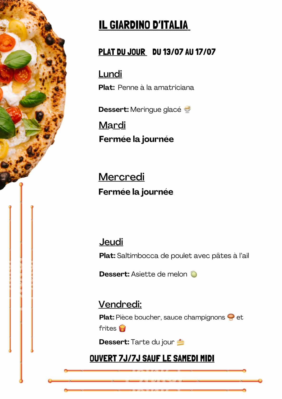 Plats du jour